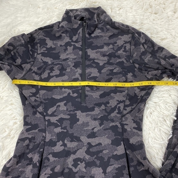 Lululemon Run Briskly 1/2 Zip Heritage Camo Jacquard Black Lunar Rock - Picture 6 of 11